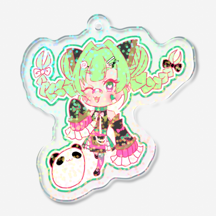 ホログラムアクリルキーホルダー - 50 × 50mm