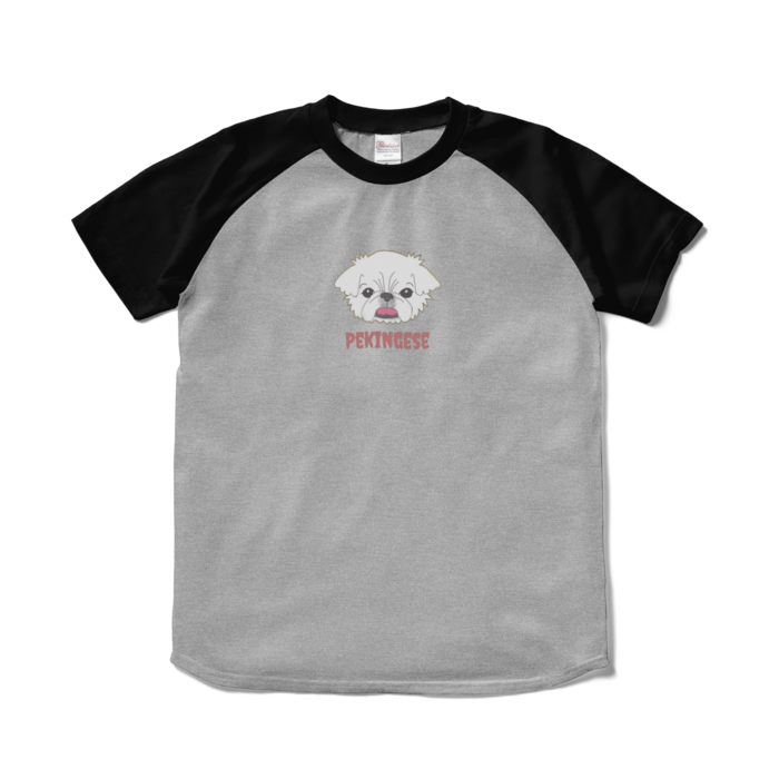 ラグランTシャツ - S - 杢グレー×ブラック