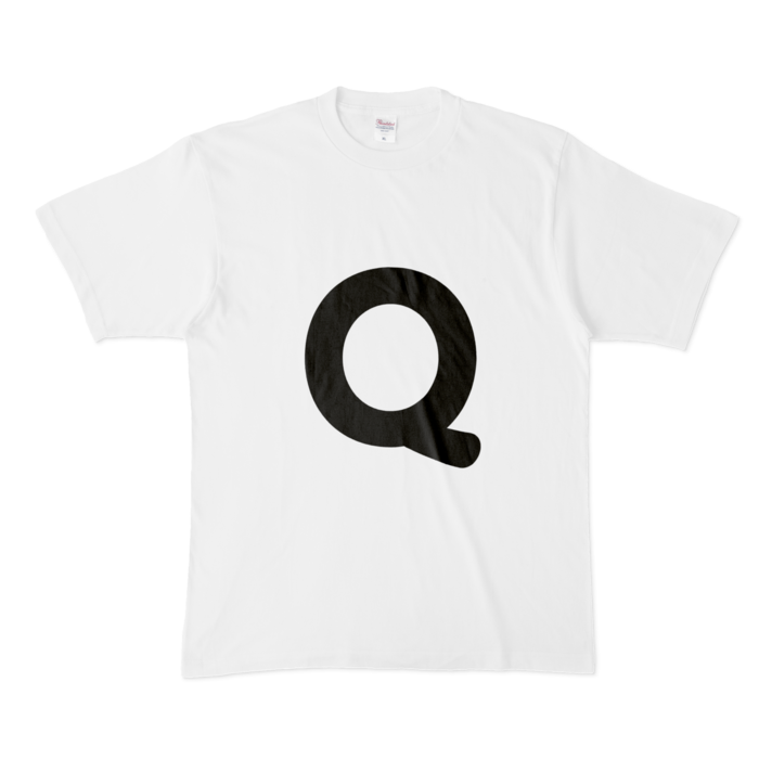 「Q」(大文字)Tシャツ - XL - 白