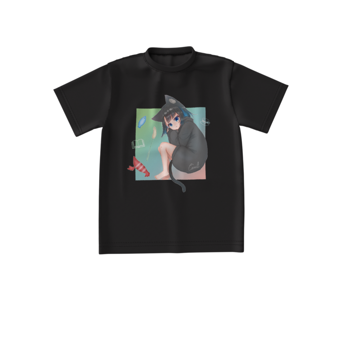 ビッグシルエットTシャツ - S - BLACK