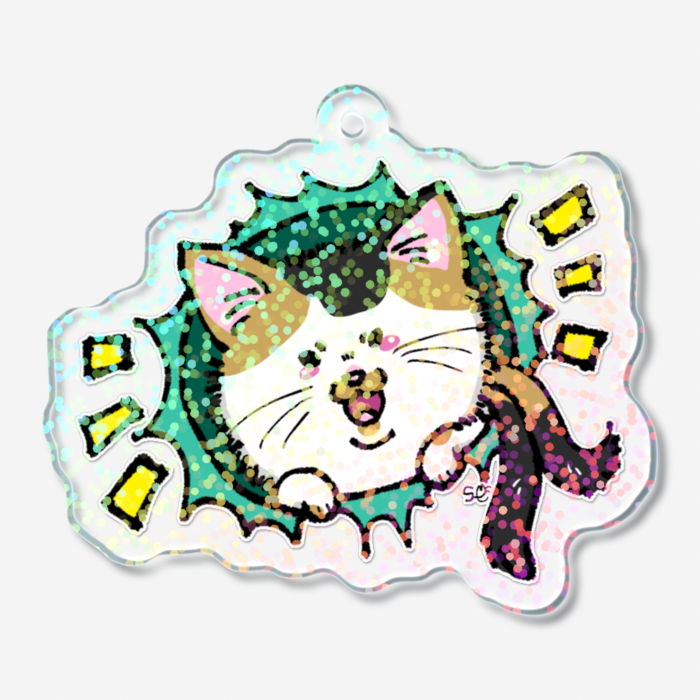 ホログラムアクリルキーホルダー - 50 × 50mm