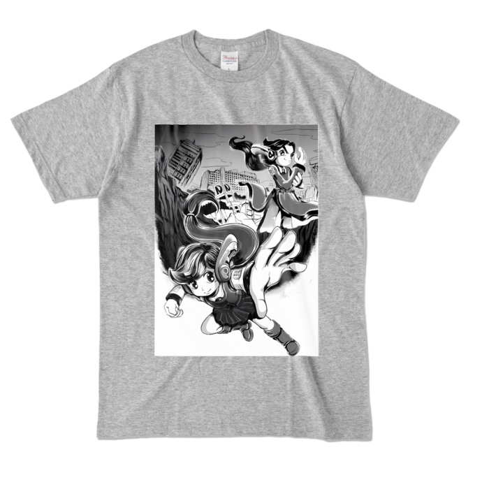 カラーTシャツ - L - 杢グレー (濃色)