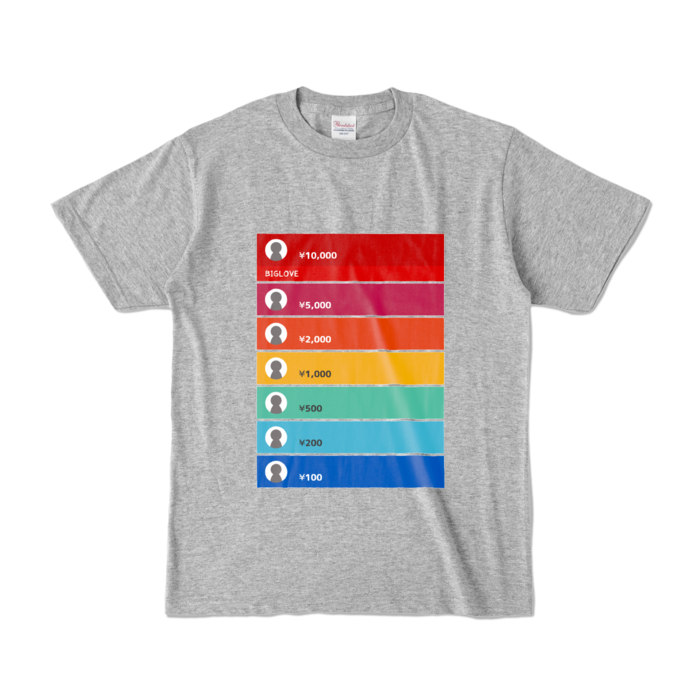 カラーTシャツ - S - 杢グレー (濃色)