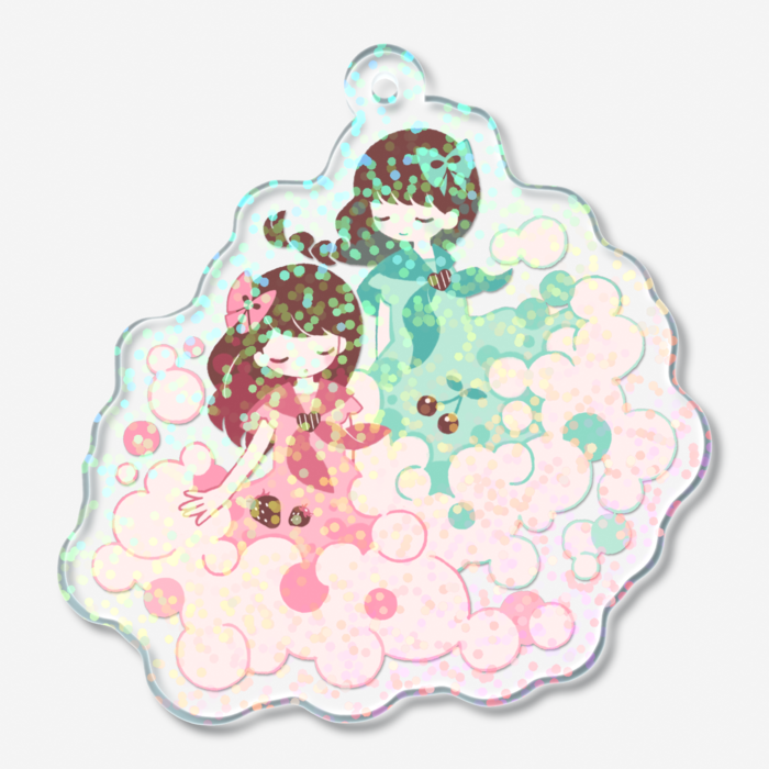 ホログラムアクリルキーホルダー - 50 × 50mm(1)