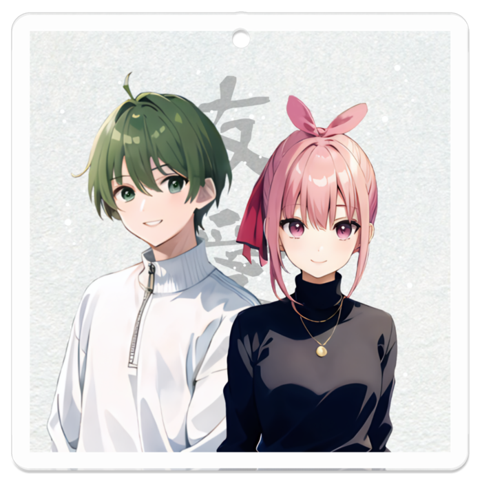 「友愛」アクリルキーホルダー - W50 × 50mm 以内
