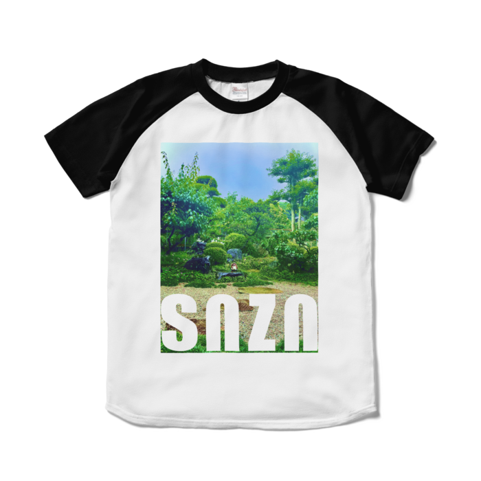 ラグランTシャツ - S - ホワイト×ブラック
