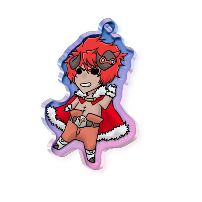 オーロラアクリルキーホルダー - 50 × 50mm