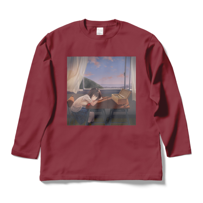 ロングスリーブTシャツ - L - バーガンディ