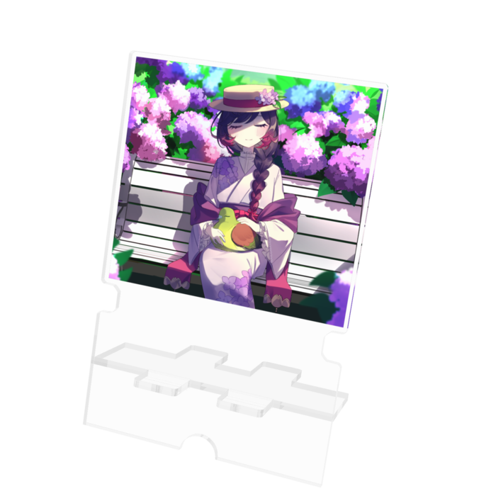 アクリルスマホスタンド - 100x160mm(ケーブル穴あり)