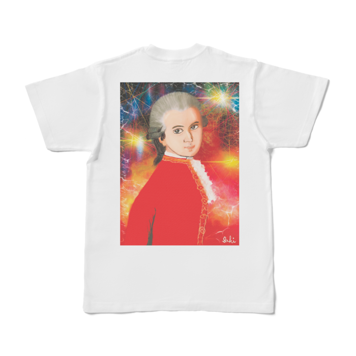 背面プリントTシャツ - S - 白
