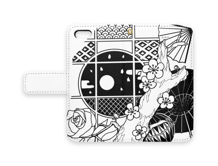 手帳型iPhoneケース - iPhone5 - ストラップ穴 あり