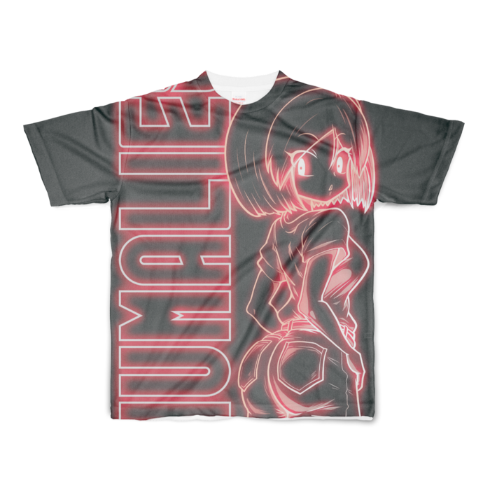 【レッド】フルグラフィックTシャツ - S - 正面印刷のみ