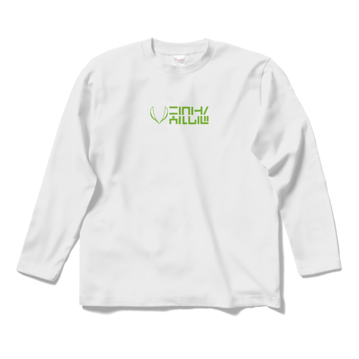 ロングスリーブTシャツ ホワイト - S - ピンク×水柄