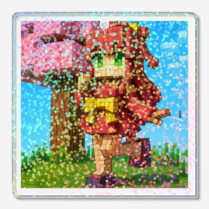 ホログラムアクリルキーホルダー - 50 × 50mm