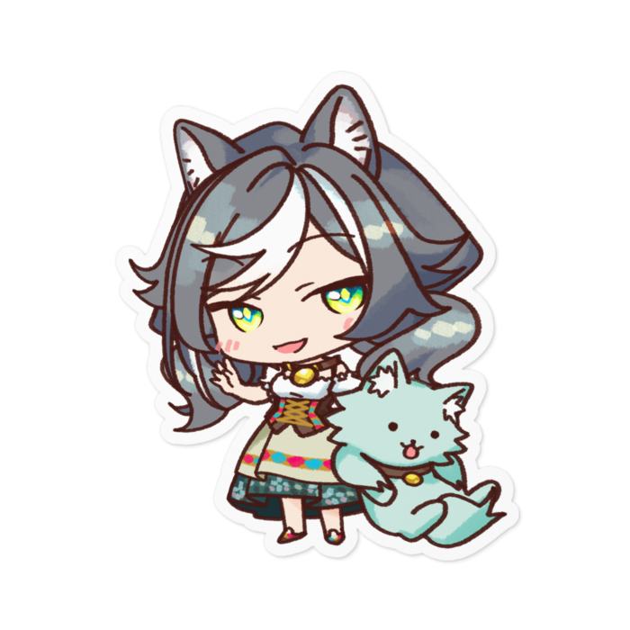 ステッカー [にやり] 100 x 100 (mm)