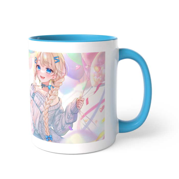 ツートンカラーマグカップ - ブルー