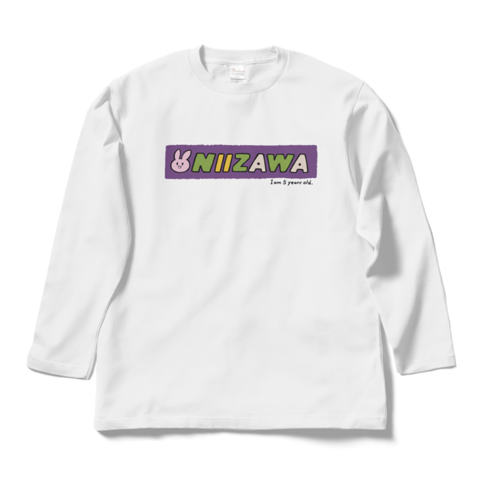 ロングスリーブTシャツ - L - ホワイト(パープルロゴ)
