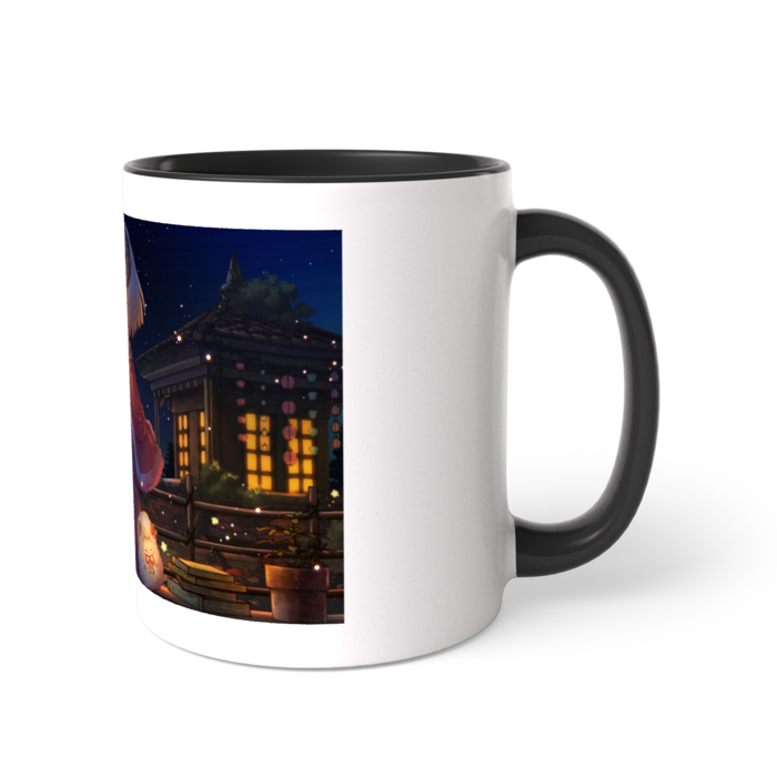 ひつじ(夜)マグカップ-ツートンカラーマグカップ