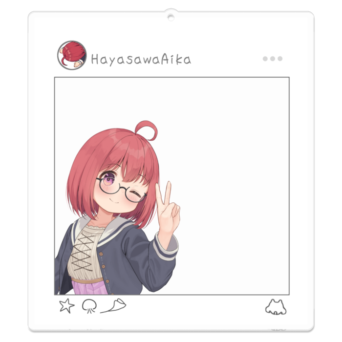 アクリルキーホルダー - 100 x 100 (mm)