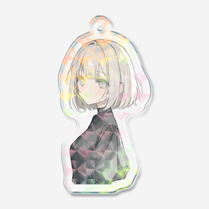 ホログラムアクリルキーホルダー - 50 × 50mm