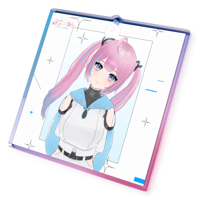 オーロラアクリルキーホルダー - 70 × 70mm