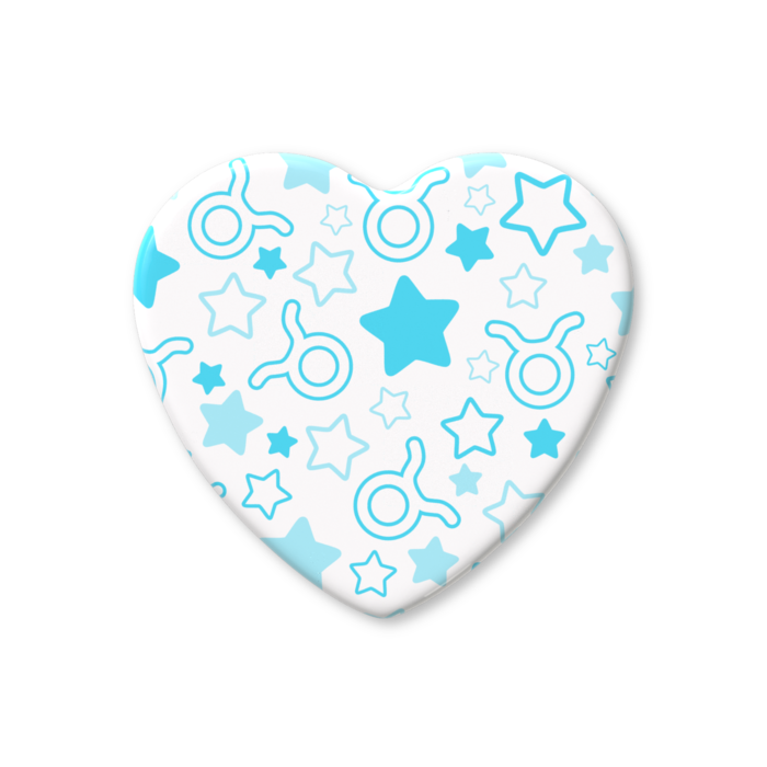 ハート缶バッジ - 57 × 52.5mm