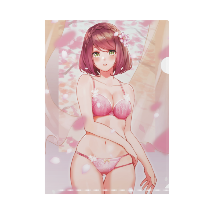 クリアファイル「ランジェリー　桜」