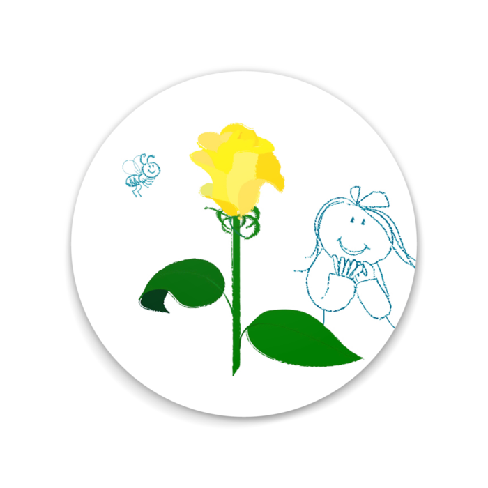 ローズ・缶ミラー - 75mm