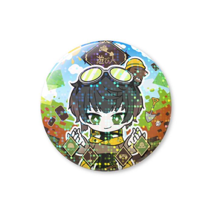 【ぺ】⛑もぐらホログラム缶バッジ