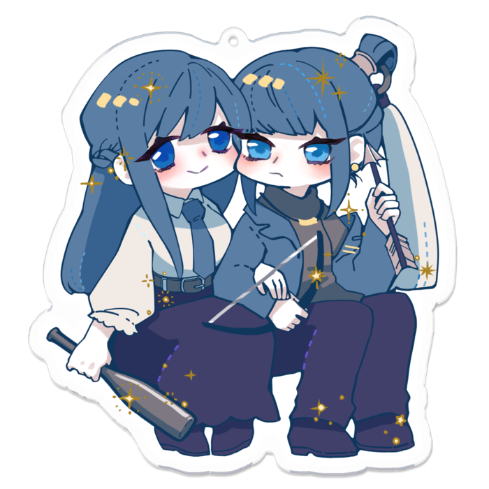 アクリルキーホルダー（コーティング） - 100 x 100 (mm)