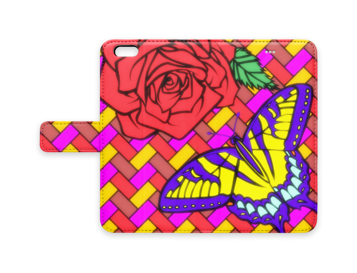 和風ステンドグラス 手帳型iphoneケース ワタベ屋 Booth