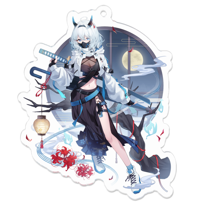 天硝路ろまん アクリルキーホルダー - 70 x 70 (mm)