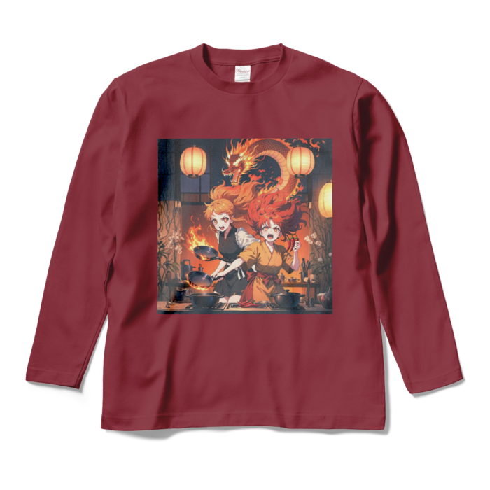 ロングスリーブTシャツ - M - バーガンディ