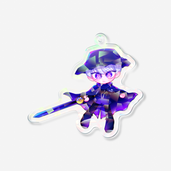 ホログラムアクリルキーホルダー - 70 × 70mm