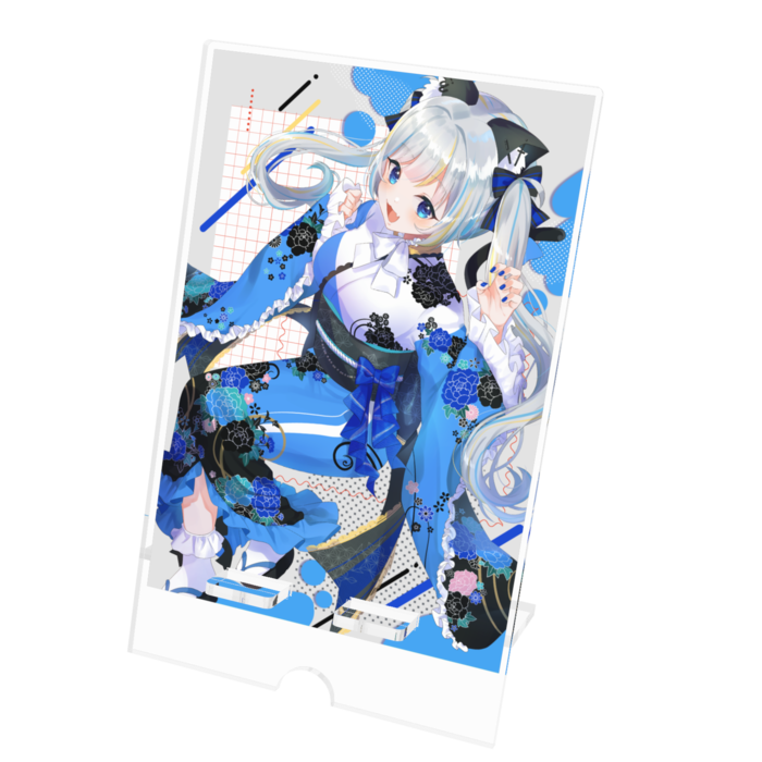 アクリルスマホスタンド - 100x160mm(ケーブル穴あり)