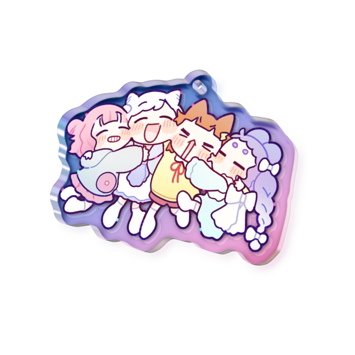 オーロラアクリルキーホルダー - 50 × 50mm