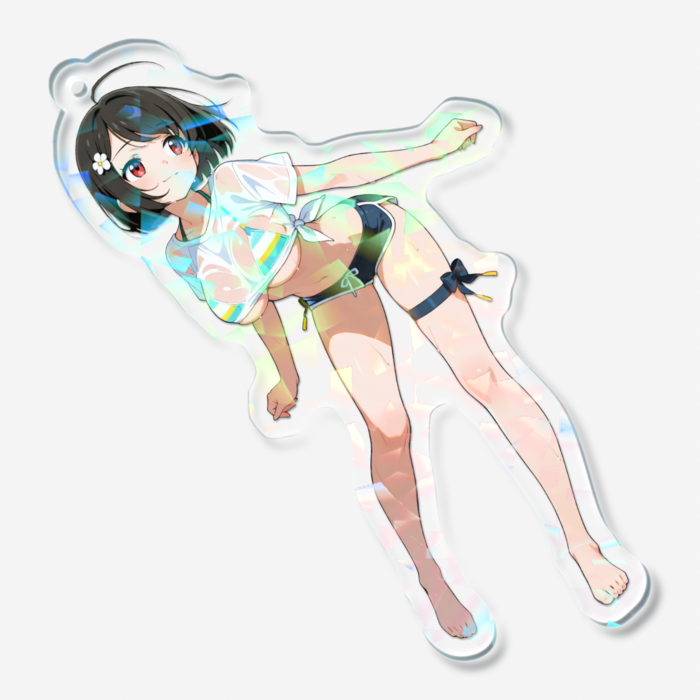 ホログラムアクリルキーホルダー - 70 × 70mm