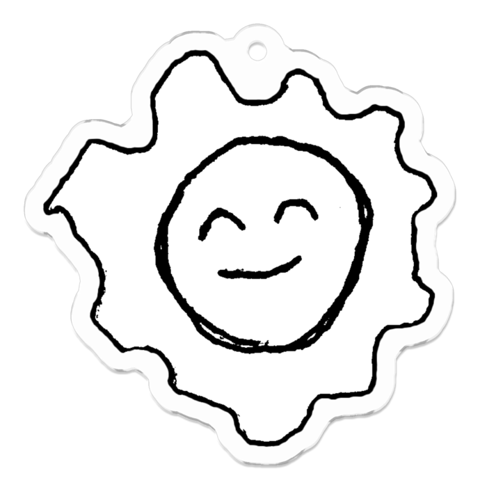 アクリルキーホルダー（コーティング） - 50 x 50 (mm)