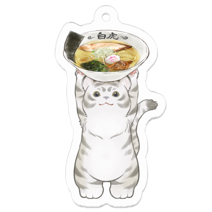 ラーメン1アクリルキーホルダー - 50 x 50 (mm)