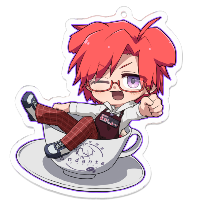 アクリルキーホルダー - 70 x 70 (mm)あかしょー