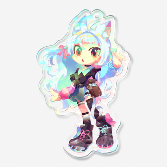 ホログラムアクリルキーホルダー -A 70 × 70mm