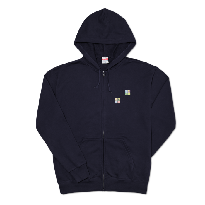 ジップパーカー - XL - ネイビー