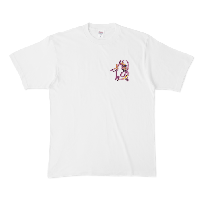 Tシャツ - XL - 白(2)ネオン