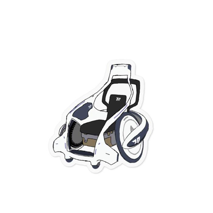 車椅子ステッカー - 100 x 100 (mm)(2)