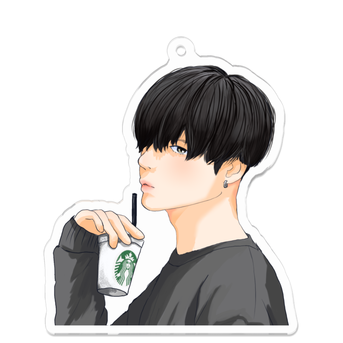 アクリルキーホルダー（コーティング） - 70 x 70 (mm)