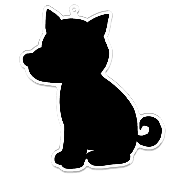 シルエット柴犬キーホルダー イラストショップ あさりんち Booth