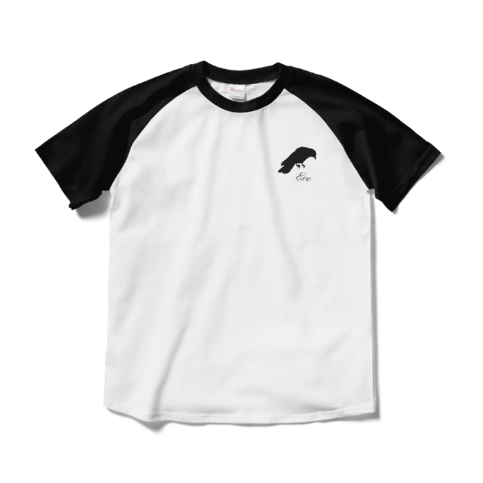 ラグランTシャツ - M - ホワイト×ブラック