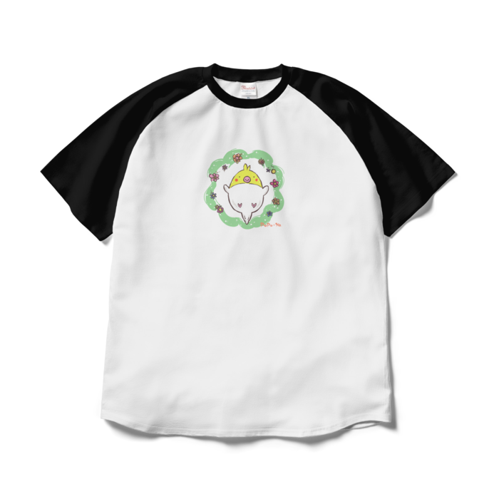 ラグランTシャツ - XL - ホワイト×ブラック(2)