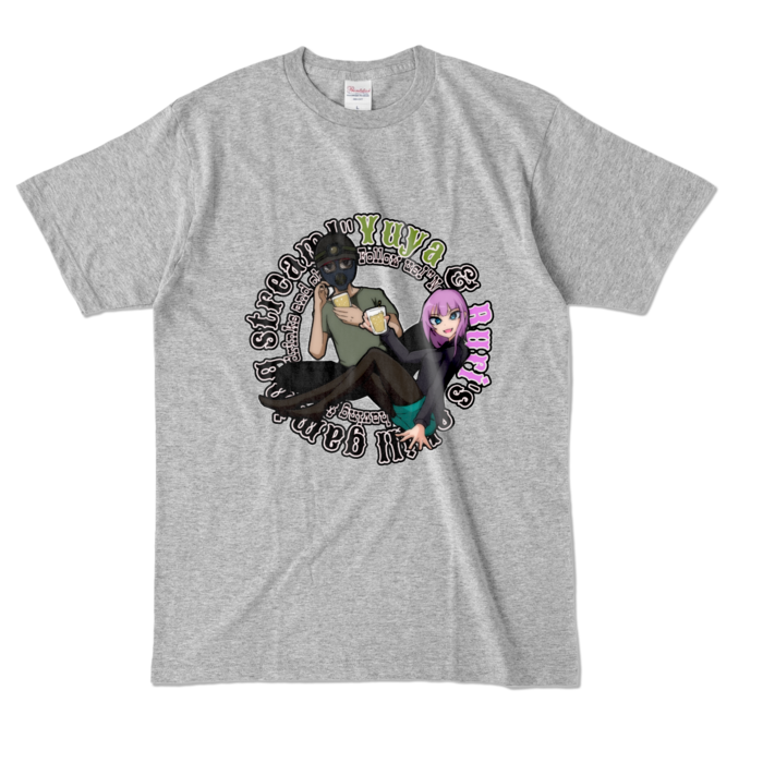 カラーTシャツ - L - 杢グレー (濃色)