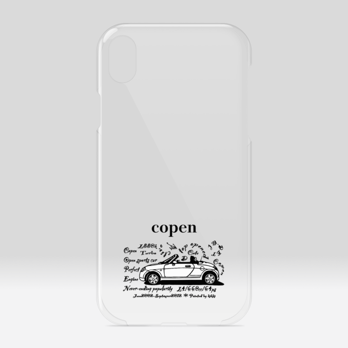 クリアiPhone XR 黒字
